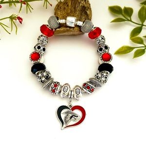 Atlanta Falcons NFL 925 Sterling Silver Charm Bracelet